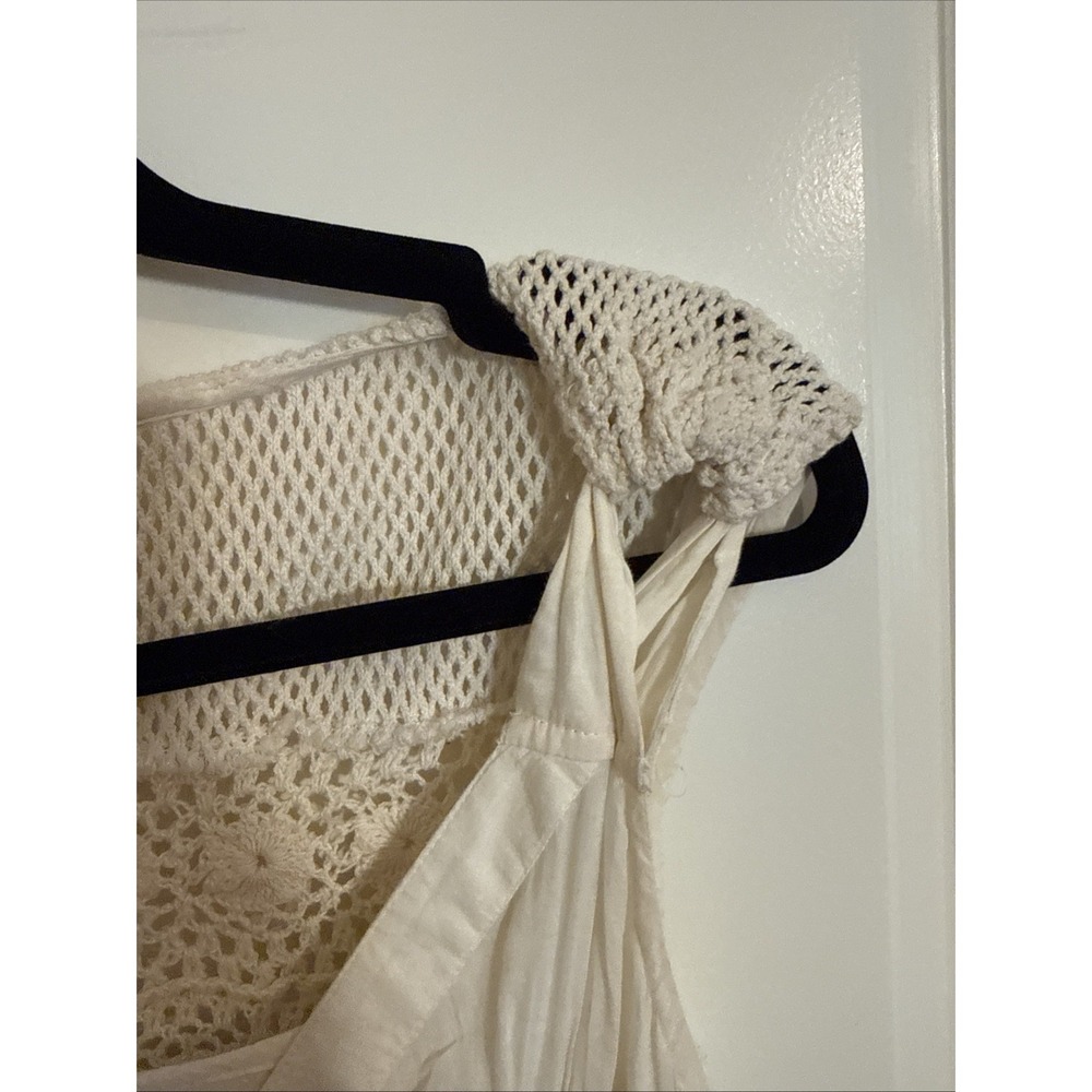 Sundance Ivory Cotton Crocheted Midi Dress Size 8 - Picture 5 of 11